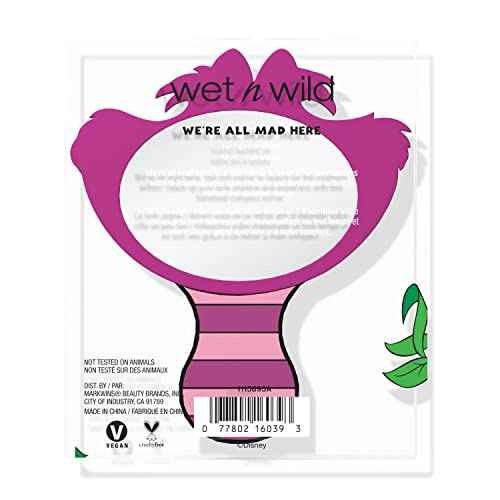 wet n wild Alice In Wonderland Collection, Comfort-Grip Handle, Versatile & Portable Hand Mirror- We're All Mad Here