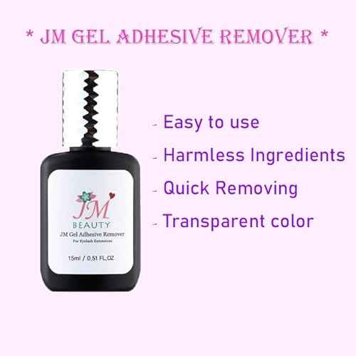 Gel Adhesive Remover for Eyelash Extensions, 15ml/0.51 FL.OZ, Quick-Acting Vegan and Gentle Formula, Safe, Easy to Apply, Eyelash Glue Remover Dissolves lash extension glue
