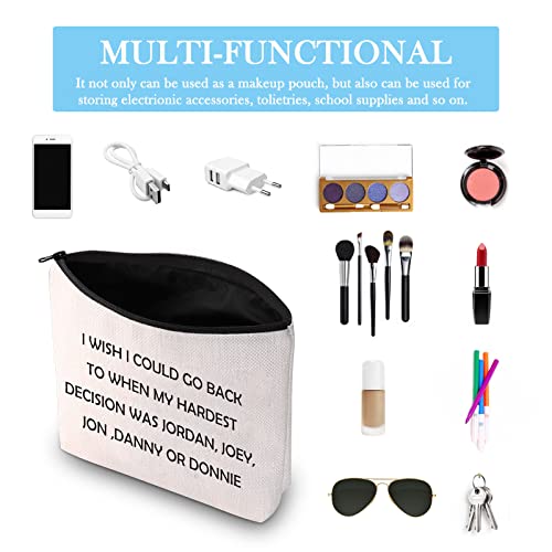 Music Group Inspired Gift Music Band Fan Gift Zipper Pouch NKTB Celebrity Gift Makeup Bag for Music Lovers (On Block Bag)