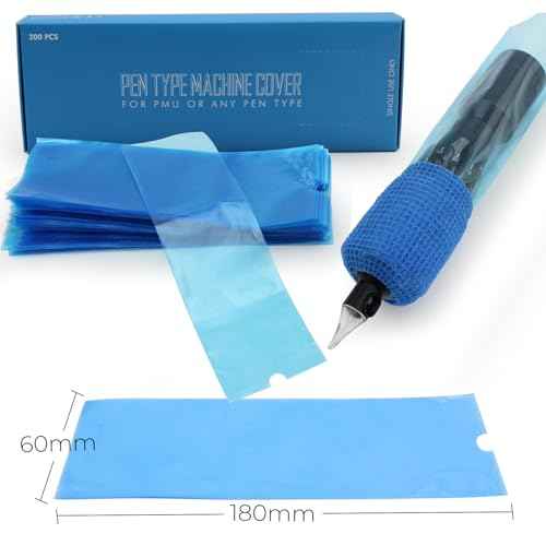 200pcs Machine Pen Covers with Grip Wraps, Denergy 2.4¡¿7" Tattoo Machine Covers with 3pcs Tattoo Grip Wrap Combination for Tattoo Pen Machine, Professional Tattoo Supplies Accessories