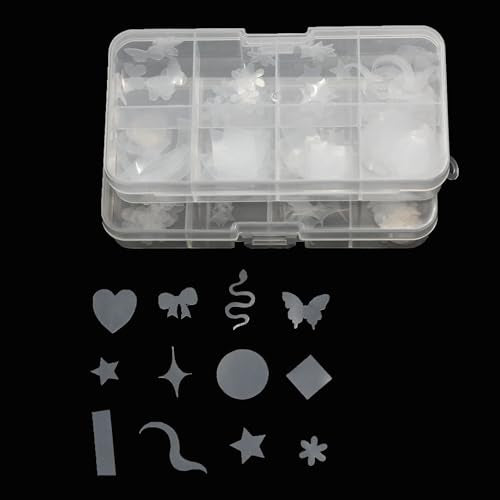 Dual Forms Pads for Polygel Clear Nail Extension Kit Silicone french tip nail stickers(2 boxes silicone sticker)