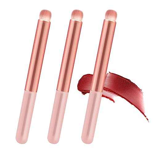 Lip Brush Lip Smudge Brushes Lipstick Brush with Tubes 3PCS Lip Gloss Applicator Wands Lip Brushes Multi-purpose Lip Makeup Brush Eyeshadow Brush Concealer Brush Lip Gloss Wands Applicator Tool Kits