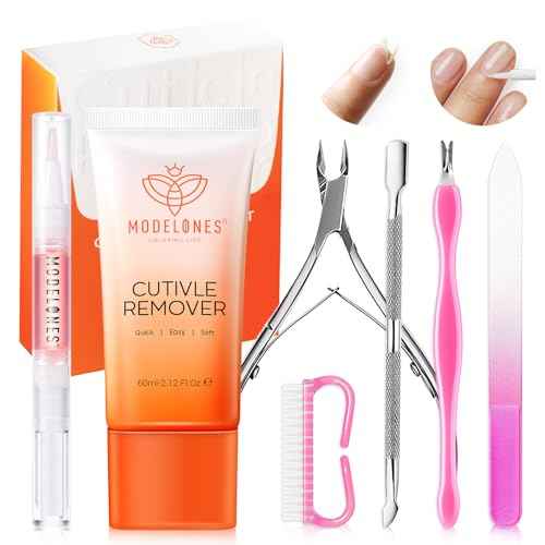 Modelones Cuticle Remover Kit - Cuticle Remover Cream & Cuticle Oil, Cuticle Care Kit w/Cuticle Trimmer Cuticle Pusher & Cuticle Nipper for DIY Nail Manicure, Removedor de Cuticula for Nail Care