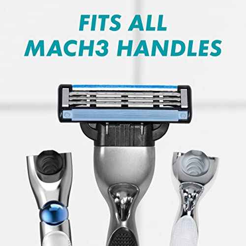 Gillette Mach3 Razor Refills for Men, 4 Razor Blade Refills
