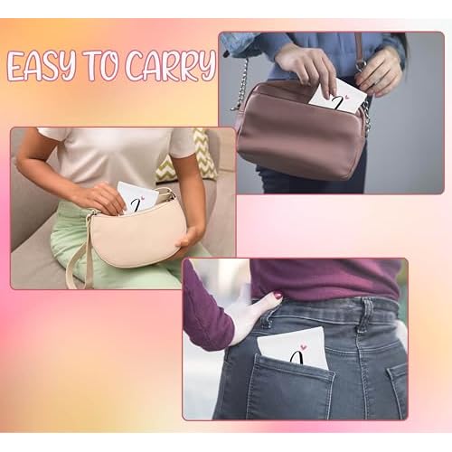 Initial I Personalized Pocket Cosmetic Bag, Waterproof Portable No Zipper Self-closing Makeup Pouch, Mini Travel Storage Makeup Bag, Gift Ideal for Women Girls Teen (BP09)