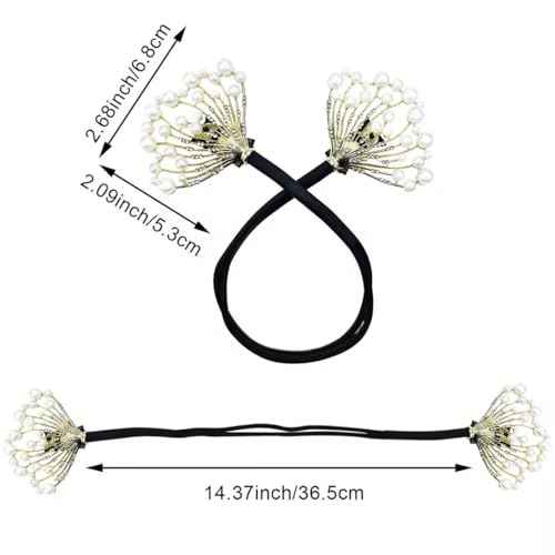 2 PACK Rhinestone Pearl Hair Accessories - Lazy Curler, Crystal Twist Bun Maker, French Hairstyle for Women and Girls