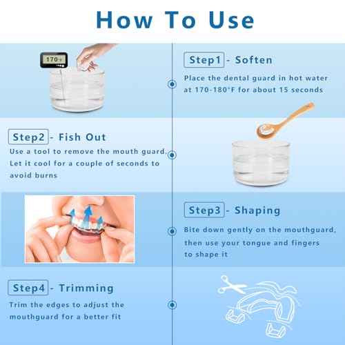 Mouth Guard for Grinding Teeth at Night, Mouthguards for Grinding of Teeth, Night Guards for Teeth Grinding, Reusable Mouth Guard for Sleeping, Bite Guard(2 Sizes, 4 Pcs)