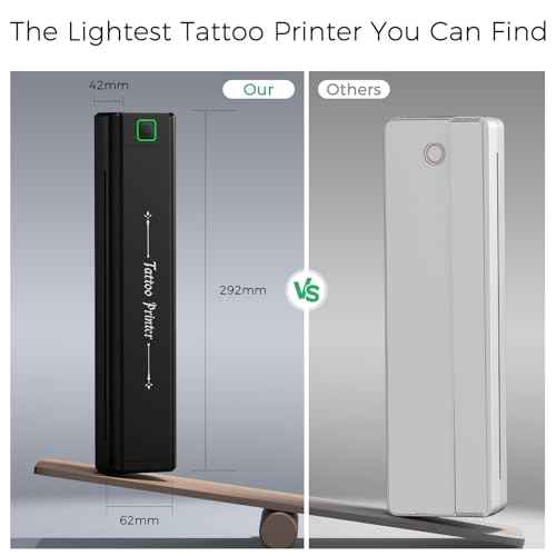 NEWYES Tattoo Stencil Printer Wireless Portable Tattoo Printer Kit Thermal Tattoo Machine for Tattoo Artists & Beginners, Matte Effect Clear Printing, Compatible with Mobile Phone, Pad, PC