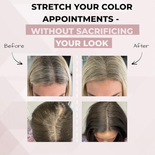 Rumi Cosmetiques HairMagic+ Root Touch Up Powder ? Instant Gray Hair Coverage & Hairline Filler ? Water-Resistant, Natural Finish, Nourishing Formula with Argan Oil (Medium Brown)