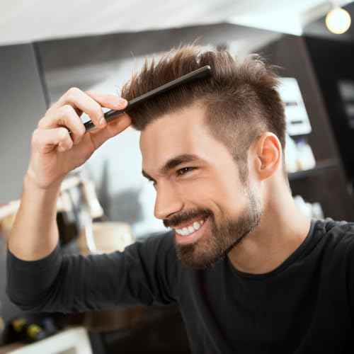 GENTS (5 Pack) Pocket Comb Black Unbreakable Round Teeth Course Fine Pocket Beard & Mustache Combs for Men's Hair | Sideburns Travel-Friendly Symmetry, Friendly Birthday Gifts