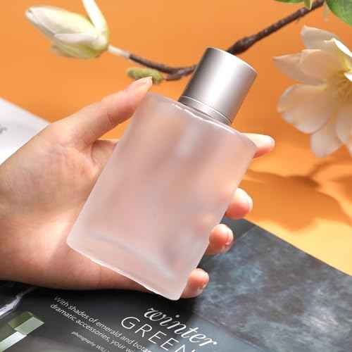 100ml/3.4 Oz Frosted Glass Spray Bottle Perfume Atomizer,Refillable Perfume Spray Bottle Perfume Bottles Empty with 3 Kinds of Perfume Dispenser (Frosted Glass 100ml)