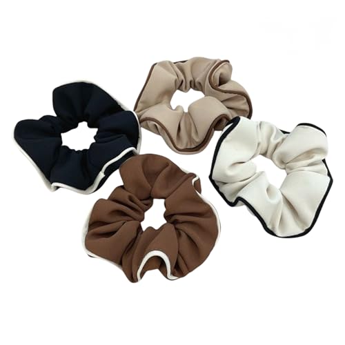 Simple temperament hair scrunchies all-match Elastic Hair Scrunchies hair accessories (4pcs)