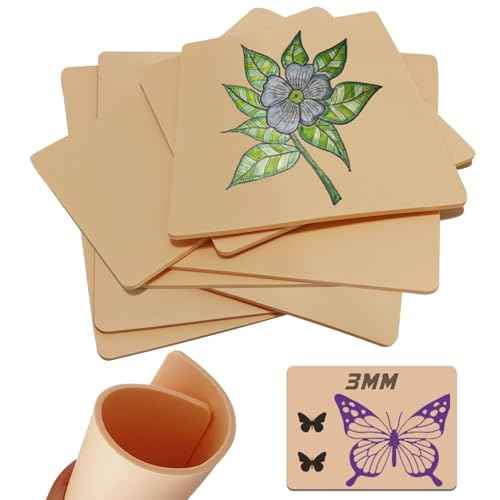 3MM Tattoo Fake Skin - Narkysus 10Pcs Tattoo Skin Practice 3MM Thick Fake Skin Blank Tattoo Practice 7.4x5.6" Double Sides Use for Beginners and Artists Tattoo Supplies