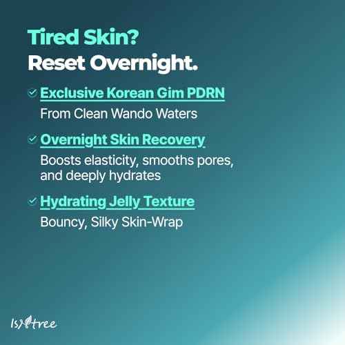 IsNtree Gim PDRN Deep Sleep Mask 80ml, 2.7 fl oz | Korean SEAWEED Skincare Sleeping Mask gel | Night Cream | Facial Mask | Overnight Gel mask for Hydration & Skin Bounce