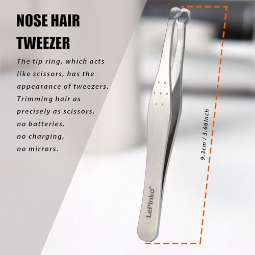 LePinko Nose Hair Trimmer For Men, Nasal Hair Tweezers For Women, Small Scissors For Hair Grooming