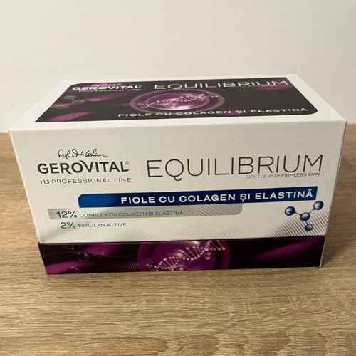 GEROVITAL EQUILIBRIUM - Ampoules with 12% Collagen and Elastin, Intensive Moisturising and Anti-Wrinkle Serum, Professional Product, 20 Ampoules x 2 ml