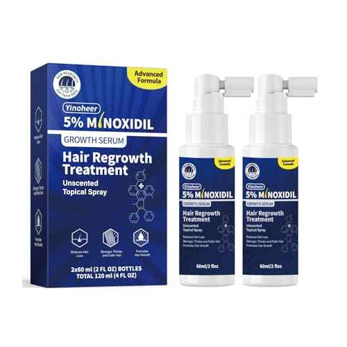 Minoxidil for Men 5% Minoxidil for Women Hair Growth, Hair Regrowth for Men Minoxidil 5 Percent for Thin Hair, Hair Loss Treatment to Regrow Fuller Thicker Hair, 2 Month Supply(2 bottle 2 oz)