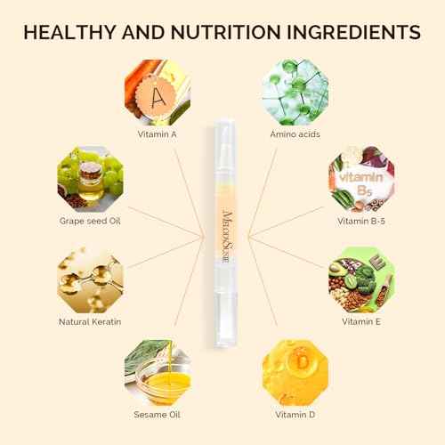 MelodySusie 6Pcs Cuticle Oil Pen Set,Nail Moisturizing Cuticle Oil Enriched with Vitamin E,Softens and Repairs Cuticles,Nail Strengthener,Protects Damaged Skin,Thin Nails,for Home and Salon Use