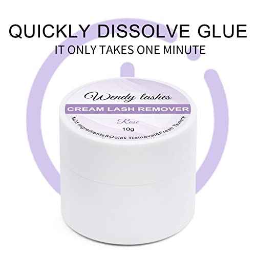 Lash Remover For Lash extensions/Lash Clusters Cream Lash Glue Remover 10g Effectively| Low Irritation for Sensitive Skin Lash Extension Remover Easy Removal of Indicidual Lashes Glue Remover(Rose)