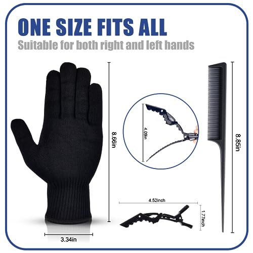 IKOCO Heat Proof Medium Glove Mitts for Hair Styling - 2Pcs for Flat Iron, Curling Wand, and Hot-Air Brushes