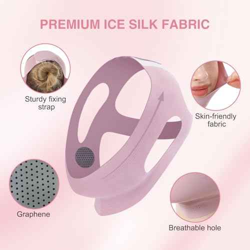 V Line Lifting Face Mask for Sleeping, Reusable Double Chin Reducer for Women, Jaw Exerciser for Face Slimming and Sagging Prevention, Medium