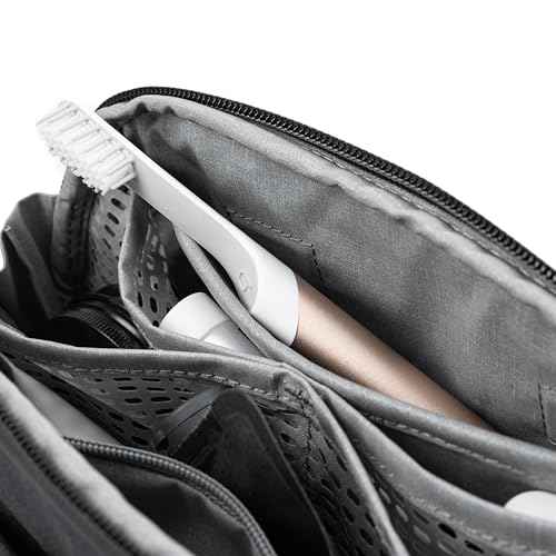 Peak Design Small Wash Pouch, Black, Weatherproof Travel Toiletry Bag, Upright or Hanging Toiletry Kit with Pockets, Magnetic Toothbrush Pocket, Wide UltraZip Opening, Toiletry Bag for Men and Women
