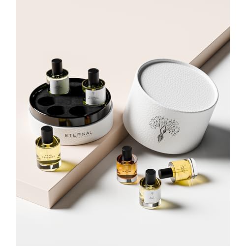 Eternal perfume oils Gift Set | 6 Pcs Exquisite Scents Inspired by Iconic Fragrances | Long-Lasting - Perfume Oils for Women & Men (Sweet Luxury, Pear Pressure, Maxim, Oud, Bergamot, Pink Jasmine)