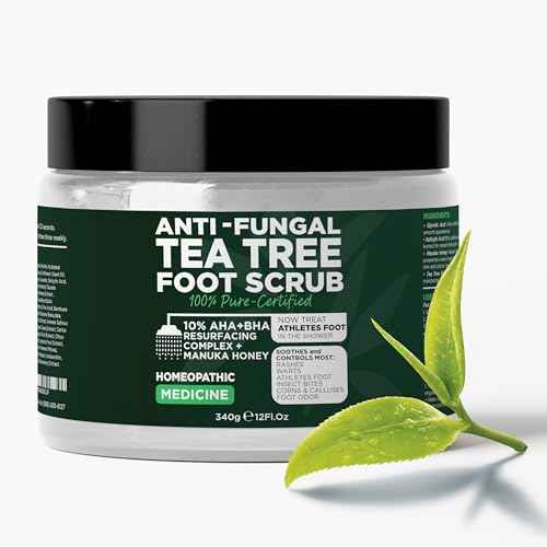 Foot Scrub with Tea Tree Oil | Callus Remover For Feet | Exfoliating Scrub with Salicylic and Glycolic Acid for Dead Skin, Athlete¡¯s Foot, Warts, Corns, Rashes, Foot Odor, Insect Bites and Foot Care