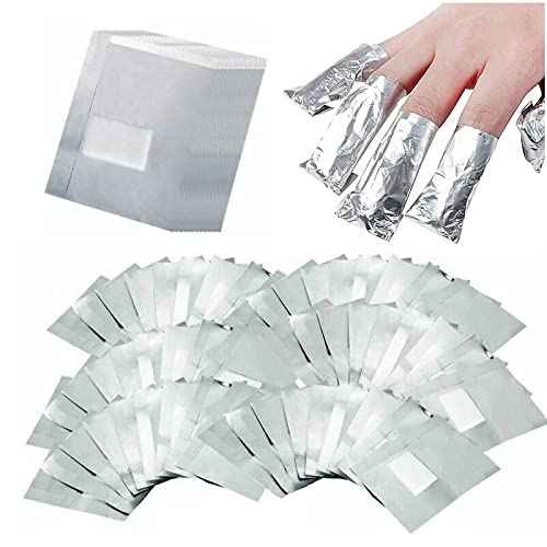 400Pcs Nail Polish Remover Gel Nail Foil Wraps Aluminium Soak Off Foils Cotton Pads Gel Nail Polish Wraps Removal Tool Finger Nail Polish Remover with Lint-Free Lager Cotton Pad