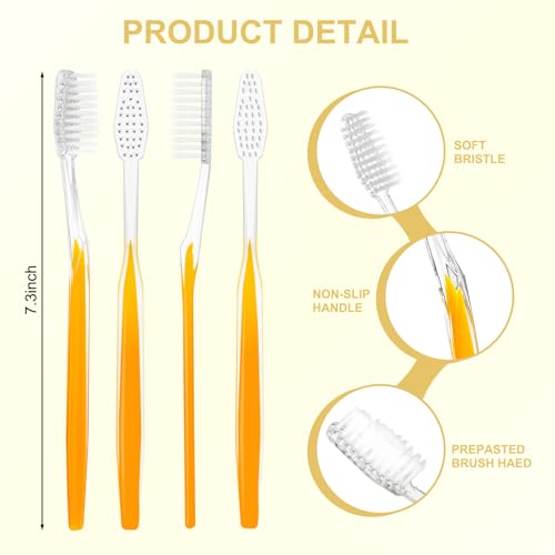 500pcs Prepasted Disposable Toothbrushes Bulk Individually Wrapped Pre Pasted Soft Bristle Tooth Brush Set Travel Toothbrushes for Homeless Gift Hotel Camping Travel