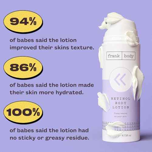 frank body Retinol Body Lotion | Firming & Smoothing Body Moisturizer | Evens Skin Tone & Improves Texture |With Retinol, Peptides & Berry Extracts | Vegan & Cruelty-Free | Berry Scent |140ml
