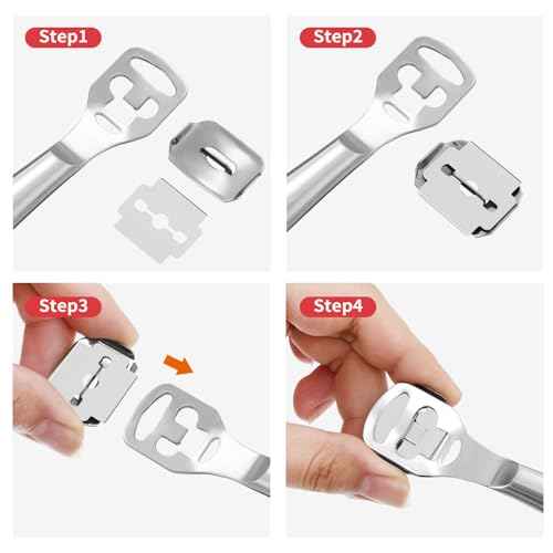 60 Pcs Callus Shaver Blades Set - Corn Plane Replacement Blades Hard Dry Skin Remover for Foot Care & Pedicure Tools