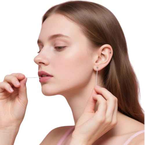 Piercing Cleaning,Earring Hole Cleaner,Ear Piercing Aftercare Cleaner Kit with 240pcs Disposable Ear Piercing Cleaning Floss & 15ml Cleaning Solution for Women Men