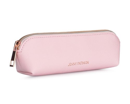 Jenny Patinkin Luxury Sustainable Mini Dual-Ended Makeup Brush Set, 4 Piece Professional & Travel Makeup Brushes with Case, Vegan, Cruelty-Free Brush Kit for Face and Eyes, Eco Friendly, On-The-Go Use