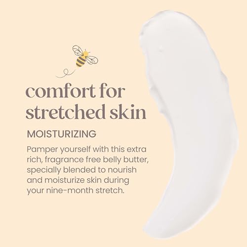Burt's Bees Christmas Gifts, Mama Belly Butter, Stretch Mark Cream for Pregnancy Massages Body & Reduces Scar Appearance, Prenatal & Postnatal Skin Care, Shea Butter & Vitamin E Rich Formula, 6.5 Oz
