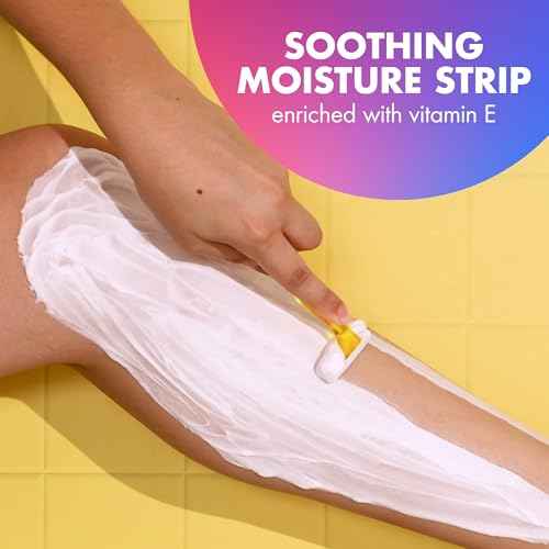 BIC Soleil 3 Colors Women's Disposable with 3 Blade Razors, Aloe Vera and Vitamin E Lubricating Strip for Enhanced Glide, 14-Pack, Stocking Stuffers for Women