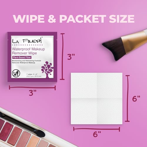 La Fresh 24/7 Makeup Remover Wipes, Easily Remove Waterproof Makeup and Moisturizing, Pack of 200 Individually Wrapped Wet Wipes, Skincare Travel Essentials