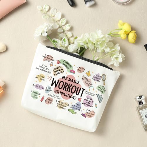 Workout Gifts for Women, Makeup Bag Cosmetic Bag, Mental Health Gifts, Inspirational Gifts for Women, Mental Health Awareness, Positive Affirmations for Sister Friend Friendship Birthday Mothers Day