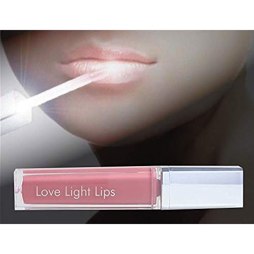 Love Light Lips Lip Gloss - Hydrating & Moisturizing Lip Makeup with Jojoba, Shea Butter, Vitamin E and Aloe. LED Light in the Wand and Mirror on the bottle, Cruelty-Free and Paraben Free (Bliss)
