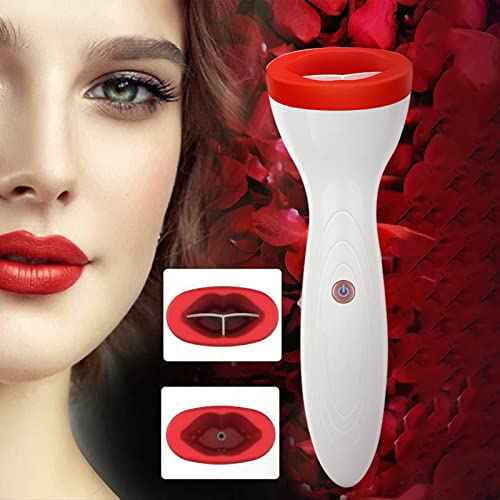 Electric Lip Plumper Tool, Lip Plumper Device, Physical Movement Lip Enhancer Plumper Tool, Lip Suction Plumper Mouth Tool 450mAh White