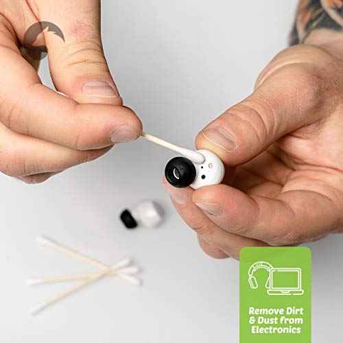 Bamboo Cotton Swabs 500 Count | Biodegradable & Organic Cotton Buds | Double Tipped Sticks | 100% Eco-Friendly & Natural | Perfect for Makeup & Nail Applications, Arts & Crafts, Removing Dust & Dirt¡¦