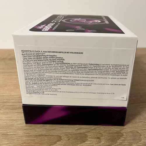 Gerovital EQUILIBRIUM Hyaluronic Acid Vials with 10% Liposomes | Intensely Moisturizing and Smoothing Serum for Wrinkles and Fine Lines | Professional Product | 20 Ampoules x 2 ml