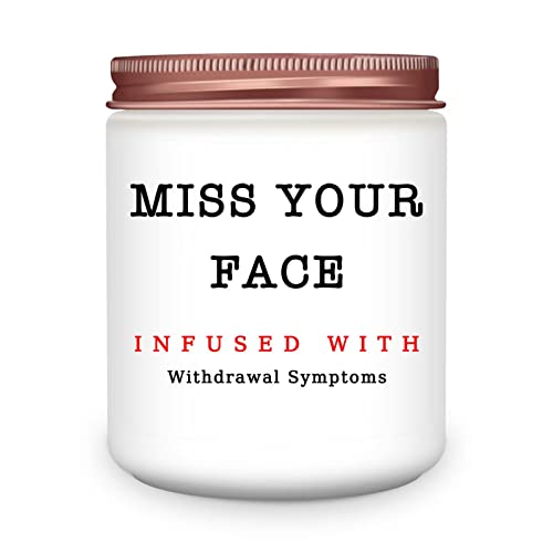 Homsolver Gifts for Women, Men, Friends, Sister, Bestie, Christmas Birthday Candles for Her Him, Unique Friendship Gift for Friend, Miss Your Face Scented Candle