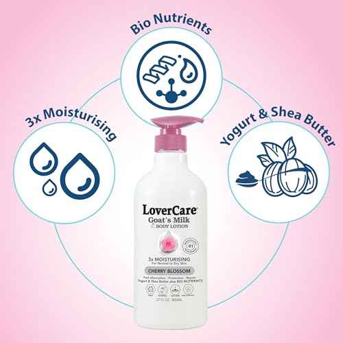 Lovercare Goat Milk Body Lotion for Dry Skin Cherry Blossom 27.05oz (800ml) - Single¡¦