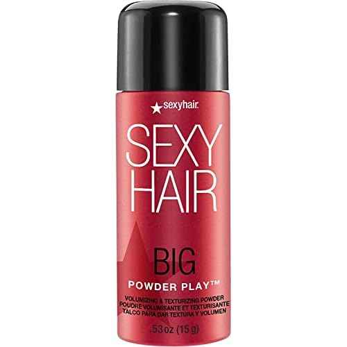 SexyHair Big Powder Play Volumizing & Texturizing Powder, 0.53 Oz | Colorless on Hair | Fragrance Free | Instant Lift