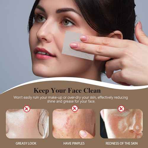 1000pcs Oil Blotting Sheets for Face, Clean and Clear Oil Absorbing Sheets, Oil Blotting Papers for Face(Black)