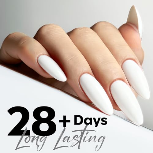 modelones Gel Nail Polish White Gel Polish Solid Nail Poish Soak Off Pastel U V White Art Design Salon DIY Manicure 15 ML