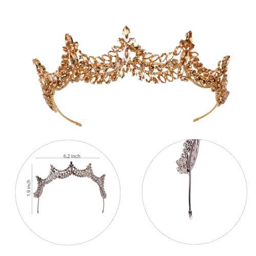 LIMELIA Handmade Honey Tiara for Women ? Glitter Crystal Crown for Wedding, Prom, Birthday, Pageant & Christmas | Elegant Rhinestone Headpiece ? Venedik Design