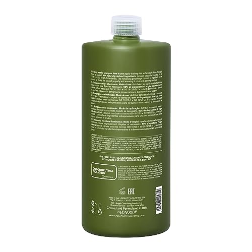 ALFAPARF MILANO Benvoleo Glossy Micellar Shampoo for Dull Hair - Clean, Vegan, Sustainable Hair Care - Sulfate Free Shampoo - Adds Shine and Softness - Natural Ingredients - 33.8 Fl. Oz.