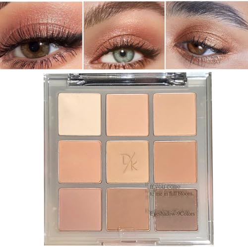 Eyeshadow Palette Makeup- 9 Colors Naked Eyeshadow Palette Matte NUDE Korean Natural Eye Shadow palettes Highly Pigmented Naturing-Looking Long Lasting (07#)